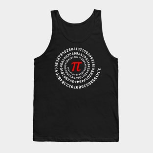 Pi, π, Spiral, Science, Mathematics, Math, Irrational Number, Sequence Tank Top